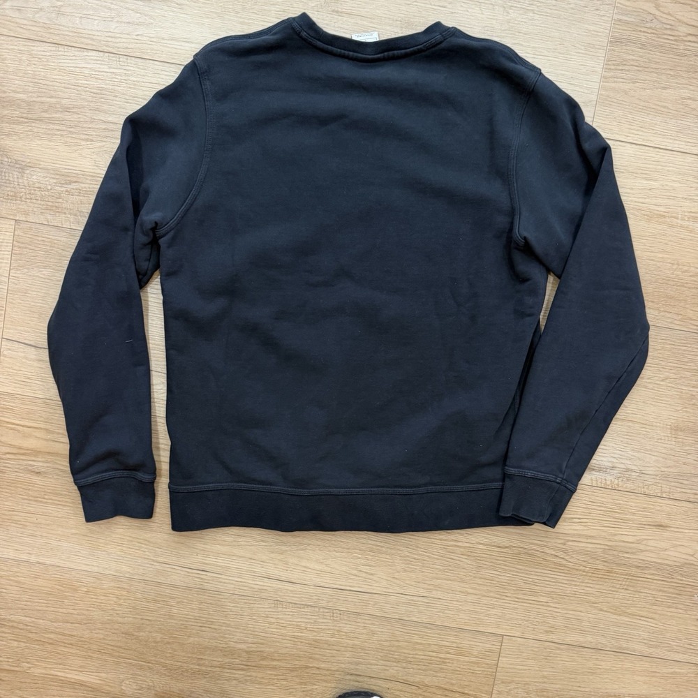 Nike Black Crewneck Sweatshirt With Embroidered Logo Mens Size Large 100% Cotton - Picture 6 of 8